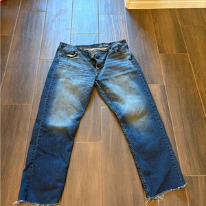 George Athletic Fit Men’s Jeans – Size 40 – Raw Hem Cropped Denim